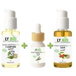 LY BIO PACK HUILE CAMPHREE 50ML - POMPE + HUILE ESSENTIEL THYM 10ML + HUILE SIDR 50ML - POMPE