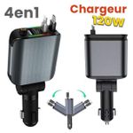 product_image_name-Generic-Chargeur Voiture 4en1 Rétractable 120W avec toit Starlight - Chargeur de Voiture Rétractable 4-en-1-2