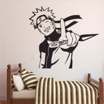 Autocollant mural Uzumaki en vinyle, autocollant mural de bande