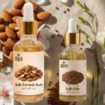 Bio Ensemble Huile de amande douce 50 ml et Huile de lin 30 ml huiles végétales beauté