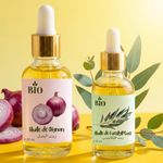 Bio Duo Huile de oignon 50 ml et Huile de eucalyptus 30 ml soin cosmétique naturel