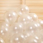 100 Ballons Blanc métal 31 CM Trés Bonne Qualité pour décoration Anniversaire et les fêtes