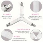 product_image_name-Generic-Lot de 4 pièces attachés de draps élastiques réglables blanc-2