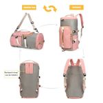 product_image_name-Generic-Sac de sport léger pour femme, sac de voyage, sac de week-end, avec compartiment à chaussures, idéal pour les voyages, le sport et la randonnée, rose.-2