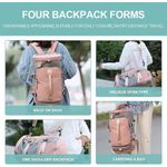 product_image_name-Generic-Sac de sport léger pour femme, sac de voyage, sac de week-end, avec compartiment à chaussures, idéal pour les voyages, le sport et la randonnée, rose.-5