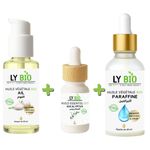 LY BIO PACK HUILE AIL 50ML - POMPE + HUILE ESSENTIEL EUCALYPTUS 10ML + HUILE PARAFFINE 50ML - PIPETTE
