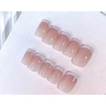 product_image_name-Generic-مجموعة من 10 أظافر صناعية قصيرة باللون الوردي العاري، شكل مربع، تشطيب لامع (S)-2