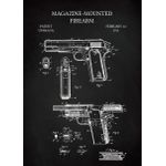 Magazine firearm chalk 3  Poster Chambre Haute Qualité