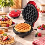 Generic Mini Gaufrier èlectrique Rouge- Machine à Gaufres