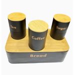 product_image_name-Generic-Set de boîtes de rangement cuisine, conteneurs de stockage des aliments Sucre, thé, café, et pain.-1