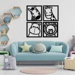 Tableau mural d'enfants 4 pièces 
