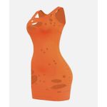 product_image_name-SHEIN-Robe débardeur moulante plage sexy, orange vêtement d'été cache maillot bikini couture-3