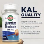 product_image_name-Kal-Chromium Picolinate 200mcg Supplement, Healthy Metabolism Support, Fast Dissolving ActivMelts for Enhanced Absorption, Vegetarian, Sugar Free, Cinnamon Bun Flavor, 120 Servings, 120 Micro Tablets Visit the KAL Store-3