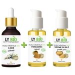 LY BIO PACK HUILE CADE 50ML - PIPETTE + HUILE FENUGREC 50ML - POMPE + HUILE GERME DE BLE 50ML - POMPE