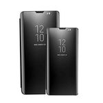 Samsung Galaxy A51 Plating Mirror Leather Case - Black