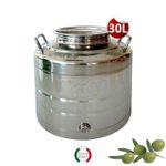 product_image_name-Generic-برميل صهريج من الستانلس ستيل للطعام جرة تخزين زيت الزيتون 30 لتر-1