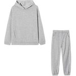 product_image_name-Generic-Survêtement Gris Chiné Classique - Pantalon Jogging et Sweat à Capuche-2