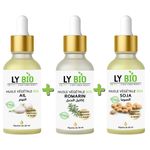 LY BIO PACK HUILE AIL 50ML - PIPETTE + HUILE ROMARIN 50ml - PIPETTE + HUILE SOJA 50ML - PIPETTE
