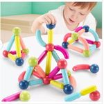 product_image_name-Generic-Jeu de Construction Bâtonnets et boules magnétiques pour Enfants, 100Pcs-1