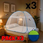 product_image_name-Generic- مجموعة 3 شبكات ناموس قابلة للطي للسرير المزدوج – حماية كاملة للأسرة – سهلة الاستخدام وخفيفة الوزن  – هيكل حديدي قوي وسهلة التخزين بتمن رائع -2