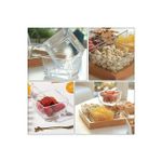 product_image_name-Generic-4 Assiettes en Verre avec couvercles + Plateau en Bois, Boîte de Fruits 4 Grille-2
