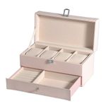 product_image_name-Generic-Boite à Montre en Cuir 2 étages, Boîte-Cadeau, Présentoir et Organisateur de Bijoux-2