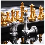 product_image_name-Generic-مجموعة شطرنج، شطرنج العصور الوسطى، لعبة استراتيجية، شطرنج محمول، لعبة مغناطيسية، لعبة سفر، لعبة لوحية، شطرنج للكبار، شطرنج للأطفال، لعبة كلاسيكية، لعبة ألغاز، شطرنج ذهبي وفضي، لعبة قابلة للطي، شطرنج، تشاترونج-1