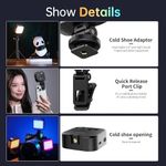 product_image_name-Generic-Mini Lampe Selfie RGB avec Clip – Éclairage LED Rechargeable Portable pour Téléphone, Tablette, Laptop & Caméra - Lumière Vidéo Dimmable 3 Modes pour Streaming, Photo & Maquillage-2