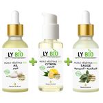 LY BIO PACK HUILE AIL 50ML - PIPETTE + HUILE CITRON 50ML - POMPE + HUILE SAUGE 50ML - PIPETTE