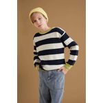 product_image_name-Defacto-بلوفر تريكو ولادي مخطط قصة عادية برقبة مستديرة-4