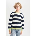 product_image_name-Defacto-بلوفر تريكو ولادي مخطط قصة عادية برقبة مستديرة-7