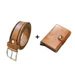 product_image_name-Generic-Ceinture Camel 100% Cuir + Portefeuille Anti détournement de données Marron-7