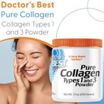 product_image_name-Doctor's BEST-Collagène pur, Poudre de types 1 et 3 - Soutien des cheveux, de la peau - 200 g-1