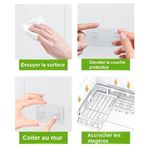 product_image_name-Generic-Étagère d'angle Double couche en acier inoxydable, 6 pièces, organisateur mural sans perçage pour salle de bain, coin cuisine et rangement de salle de bain-8