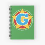 Superhero Letter G. Star and stripes Spiral Notebook Bloc note