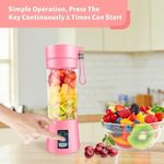 product_image_name-Generic-Mini Mixeur Hachoir Électrique Portable 400ml – Blender Juicer Cup Rechargeable USB – Mélangeur de Fruits & Smoothies – Rose-3
