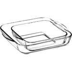 product_image_name-Generic-Lot de 2 Plats à Four en Verre Trempé Carrés - Résistants et Polyvalents-1