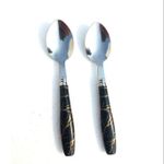 product_image_name-Generic-6 petit Cuillères à Café design en marbre, Cuillères en Acier Inoxydable-2