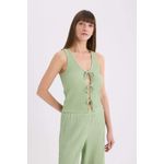 product_image_name-Defacto-ديباردور من قماش وافل قصة عادية برقبة V-4