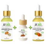 LY BIO PACK HUILE AMANDE DOUCE 50ML - PIPETTE + HUILE ESSENTIEL CANNELLE 10ML + HUILE FIGUE DE BARBARIE 50ML - PIPETTE