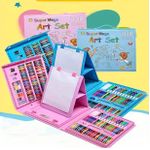 product_image_name-Generic-Kit d'Art Complet pour Enfants - 208 Pièces avec Chevalet Intégré – Valisette de Dessin & Peinture-1