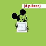 product_image_name-Generic-Sticker disney (4pièces) pour prise électrique autocollant Noir vinyle SR025-1