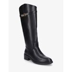 product_image_name-Generic-Bottes Hautes en Similicuir Noir avec Boucle Argentée – Confort & Élégance-1