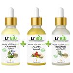 LY BIO PACK HUILE CAMPHREE 50ML - PIPETTE + HUILE JOJOBA 50ML - PIPETTE + HUILE ROMARIN 50ml - PIPETTE