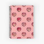 Realistic hearts jewels seamless pattern Spiral Notebook Bloc note