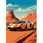 Car illustration minimalis  Style 5 Poster Chambre Haute Qualité