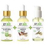 LY BIO PACK HUILE ALOE VERA 50ml - PIPETTE + HUILE GIROFLE 50ML - PIPETTE + HUILE THYM 50ML - POMPE