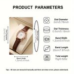 product_image_name-Generic-ساعة كوارتز نسائية + سوار - مينا مربعة أنيقة - مجموعة أزياء بسيطة (بدون علبة)-5