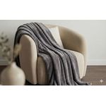 product_image_name-Generic-Plaid Polaire Doux Gris Foncé 140x200cm Chaleureux Léger Con-1