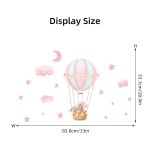 product_image_name-Generic-Autocollant Cute Cartoon Animal Rabbits And Pink Fly Balloon Wall Decoration For House & Rooms-2